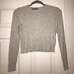 Brandy Melville long sleeve ribbed tee!!